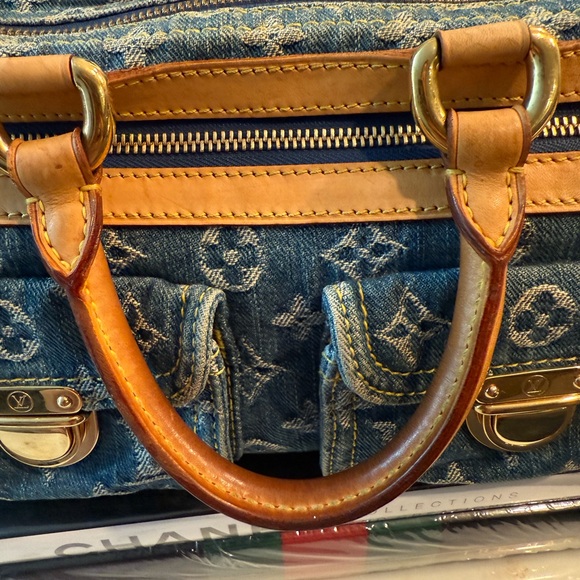 AUTH Louis Vuitton Denim NEO SPEEDY handbag - Picture 11 of 16
